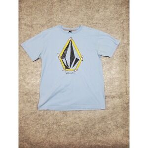 Volcom Boys XL Light Blue T-Shirt Short Sleeve Logo Skate School